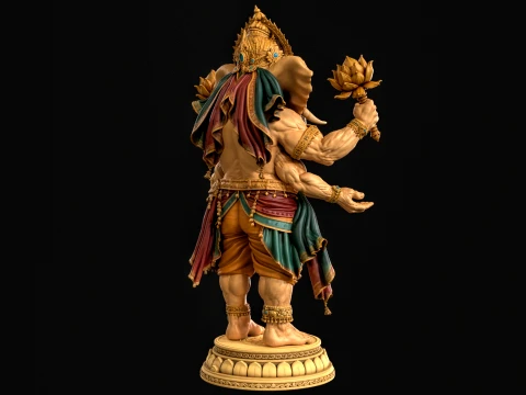 Ganesha 3D Print Ready 3D Print Model