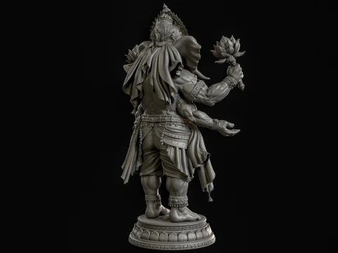 Ganesha 3D Print Ready 3D Print Model