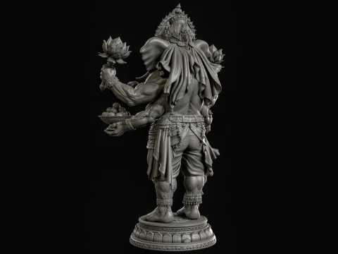 Ganesha 3D Print Ready 3D Print Model