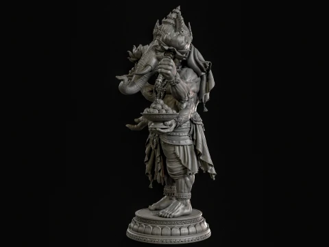 Ganesha 3D Print Ready 3D Print Model
