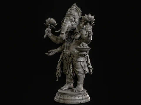 Ganesha 3D Print Ready 3D Print Model