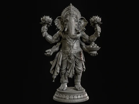 Ganesha 3D Print Ready 3D Print Model