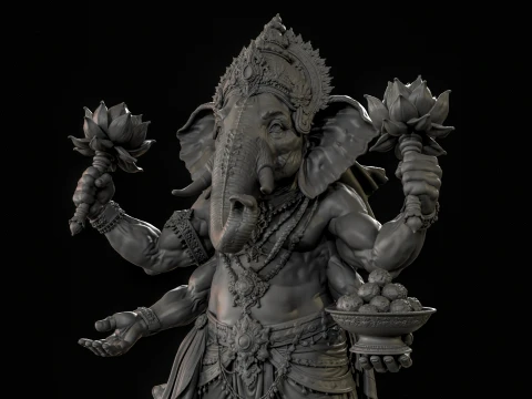 Ganesha 3D Print Ready 3D Print Model