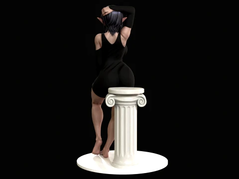 Anime Elf Girl 3D Print Ready 3D Print Model