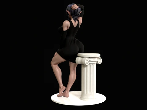Anime Elf Girl 3D Print Ready 3D Print Model