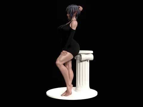 Anime Elf Girl 3D Print Ready 3D Print Model