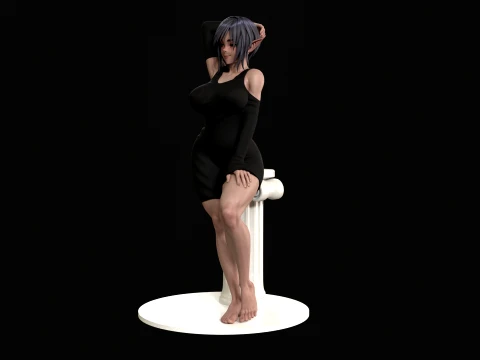 Anime Elf Girl 3D Print Ready 3D Print Model