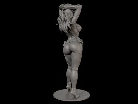 Stylized Spy Agent 3D Print Ready Figurine 3D Print Model