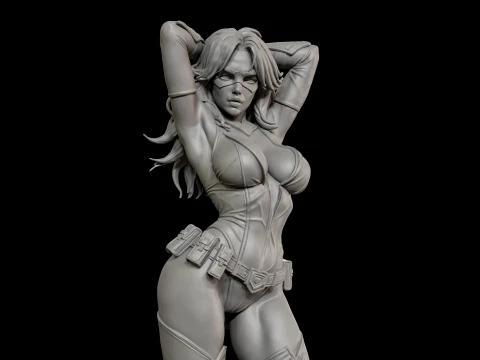 Stylized Spy Agent 3D Print Ready Figurine 3D Print Model