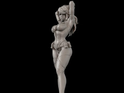 Stylized Spy Agent 3D Print Ready Figurine 3D Print Model