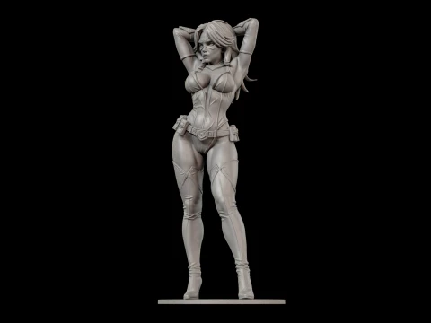 Stylized Spy Agent 3D Print Ready Figurine 3D Print Model