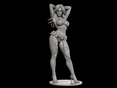 Stylized Spy Agent 3D Print Ready Figurine 3D Print Model