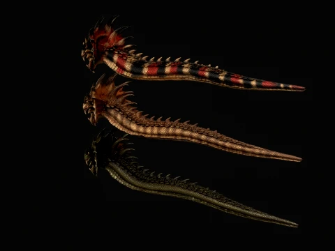 Basilisk Snake2 Character 3D Model