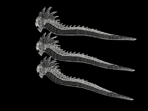 Basilisk Snake2 Character 3D Model