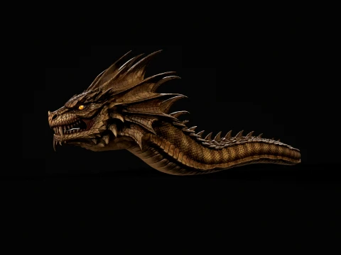 Basilisk Snake2 Character 3D Model