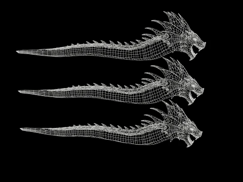 Basilisk Snake2 Character 3D Model