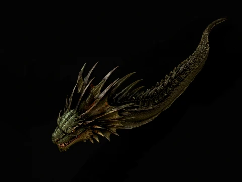 Basilisk Snake2 Character 3D Model
