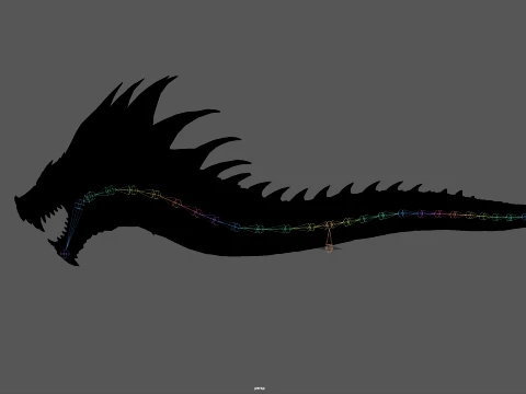 Basilisk Snake2 Character 3D Model