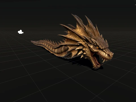 Basilisk Snake2 Character 3D Model