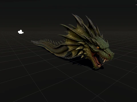 Basilisk Snake2 Character 3D Model