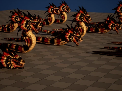 Basilisk Snake2 Character 3D Model