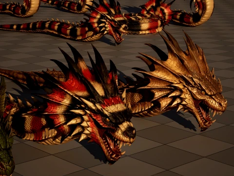 Basilisk Snake2 Character 3D Model