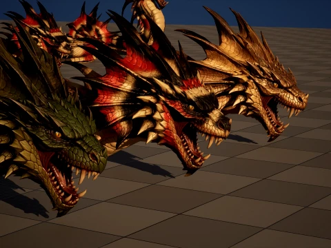 Basilisk Snake2 Character 3D Model