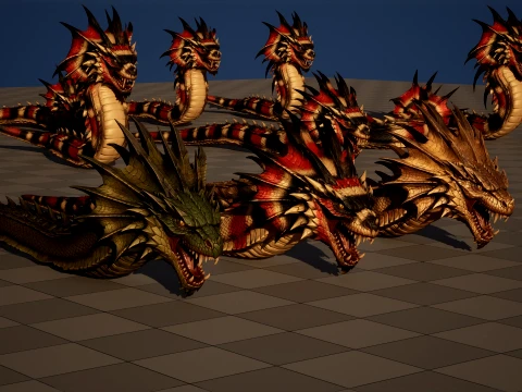 Basilisk Snake2 Character 3D Model