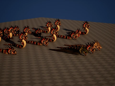 Basilisk Snake2 Character 3D Model