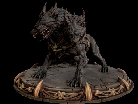 ケルベロス 3D プリント対応 2 3Dプリントモデル