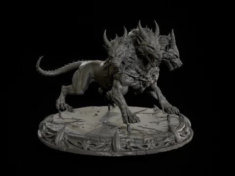 ケルベロス 3D プリント対応 2 3Dプリントモデル