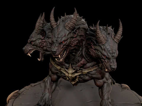 ケルベロス 3D プリント対応 2 3Dプリントモデル