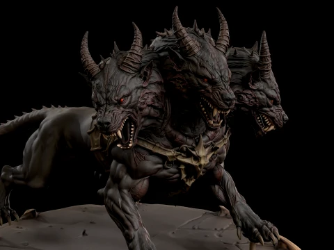 ケルベロス 3D プリント対応 2 3Dプリントモデル