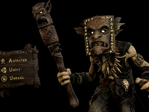 Goblin Shaman Three 3D Model