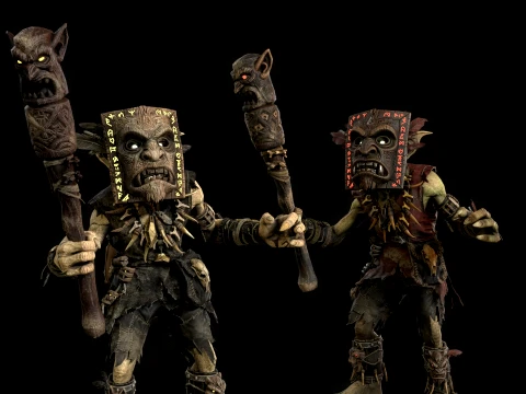 Goblin Shaman Three 3D Model