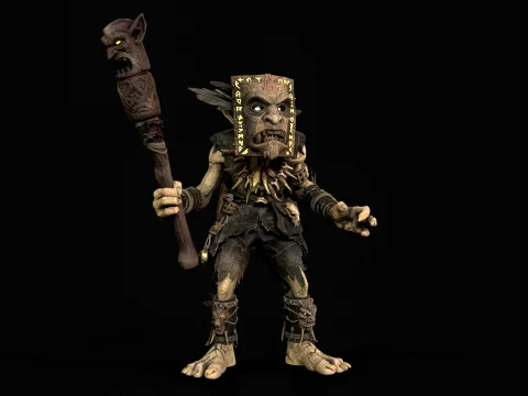 Goblin Shaman Three 3D Model