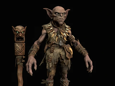 Goblin Shaman Three 3D Model