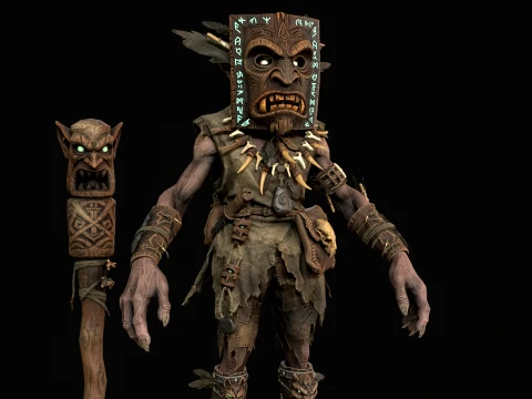 Goblin Shaman Three 3D Model