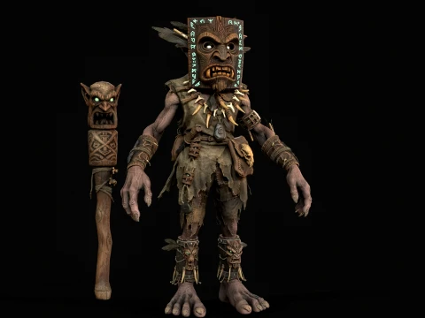 Goblin Shaman Three 3D Model