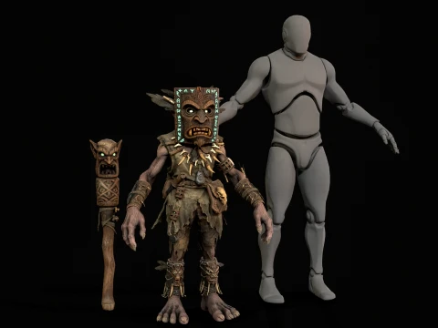 Goblin Shaman Three 3D Model