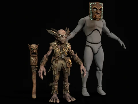 Goblin Shaman Three 3D Model