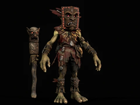 Goblin Shaman Three 3D Model
