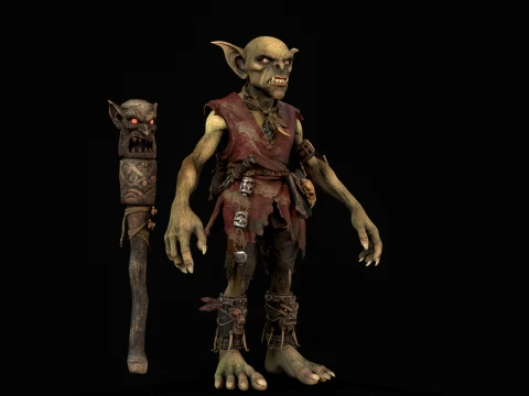Goblin Shaman Three 3D Model