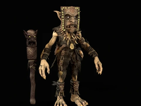 Goblin Shaman Three 3D Model