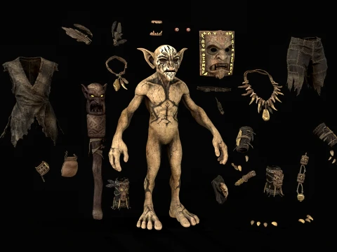 Goblin Shaman Three 3D Model