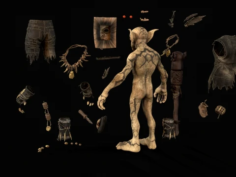 Goblin Shaman Three 3D Model