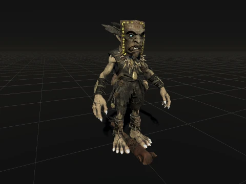 Goblin Shaman Three 3D Model