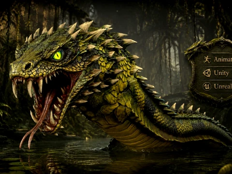 Serpente gigante Modello 3D