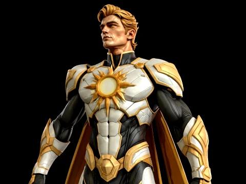 Figurine pr&ecirc;te &agrave; imprimer en 3D Solar Knight Hero Modèles 3D en vedette