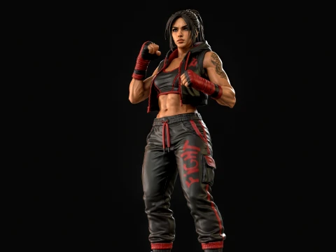 Street Fighter Girl 3D Print Ready 3D Print Model